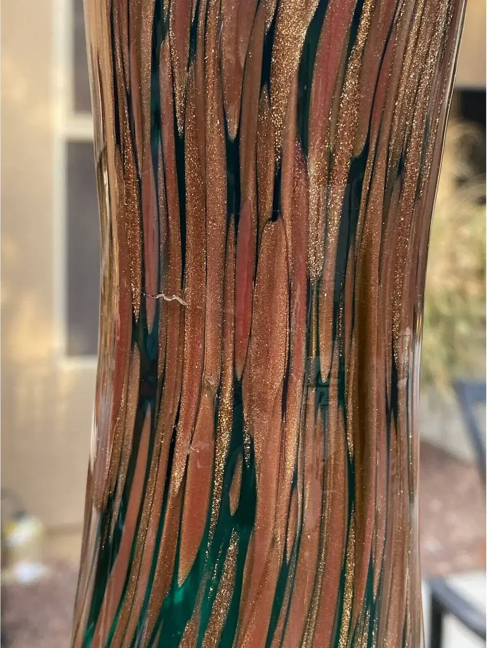 MCM Italy Fratelli Toso Murano Copper Aventurine Lamps Italy